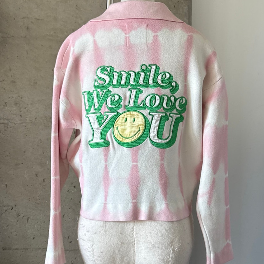 SANDRO Paris x Smiley “Smile We Love You” Jacket